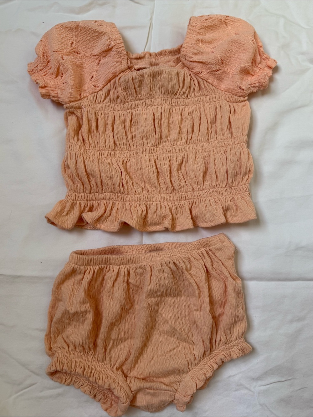 Old Navy Peach Smocked Two-Piece Set